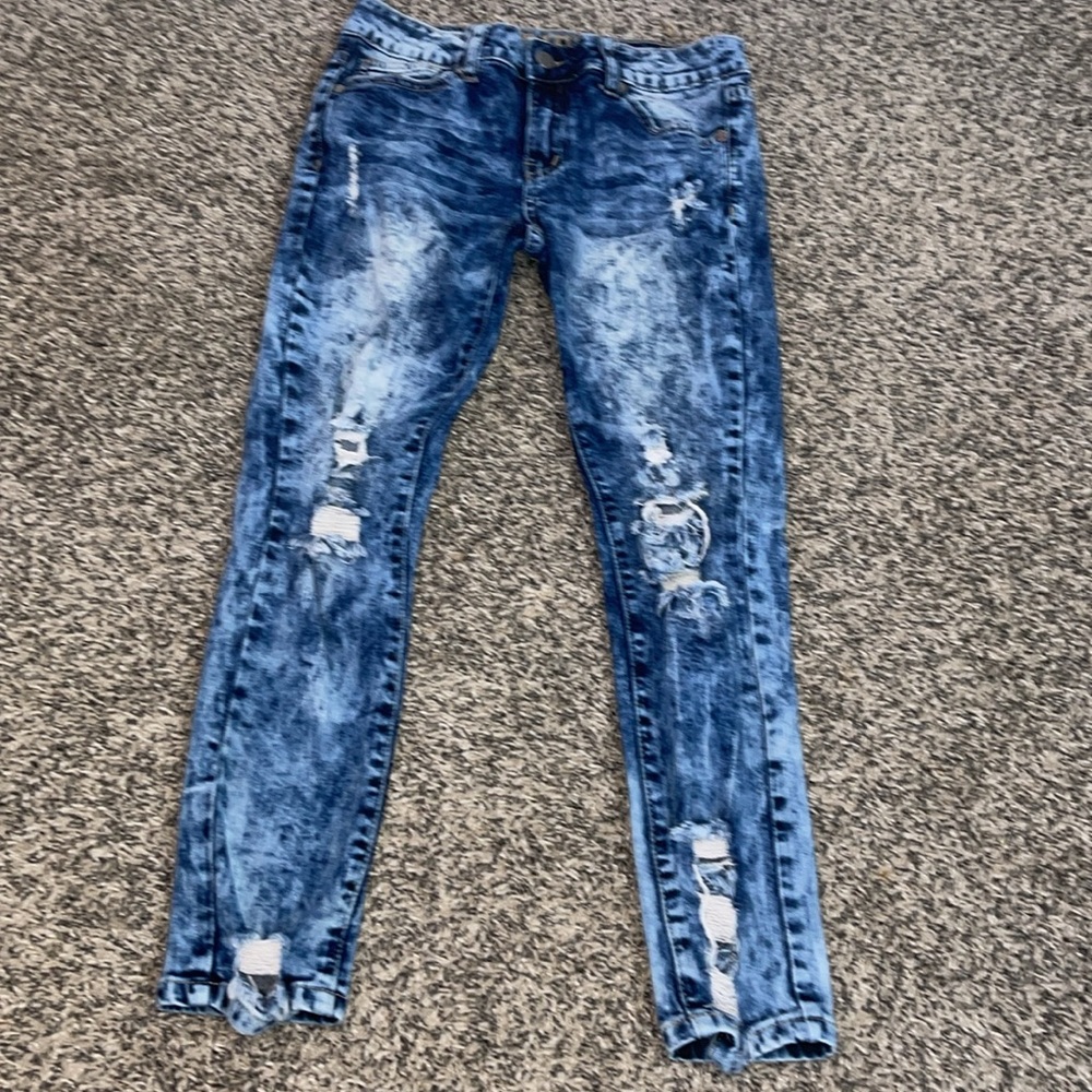 Girls VIP jeans size 14 cute fashion distressed skinny jeans